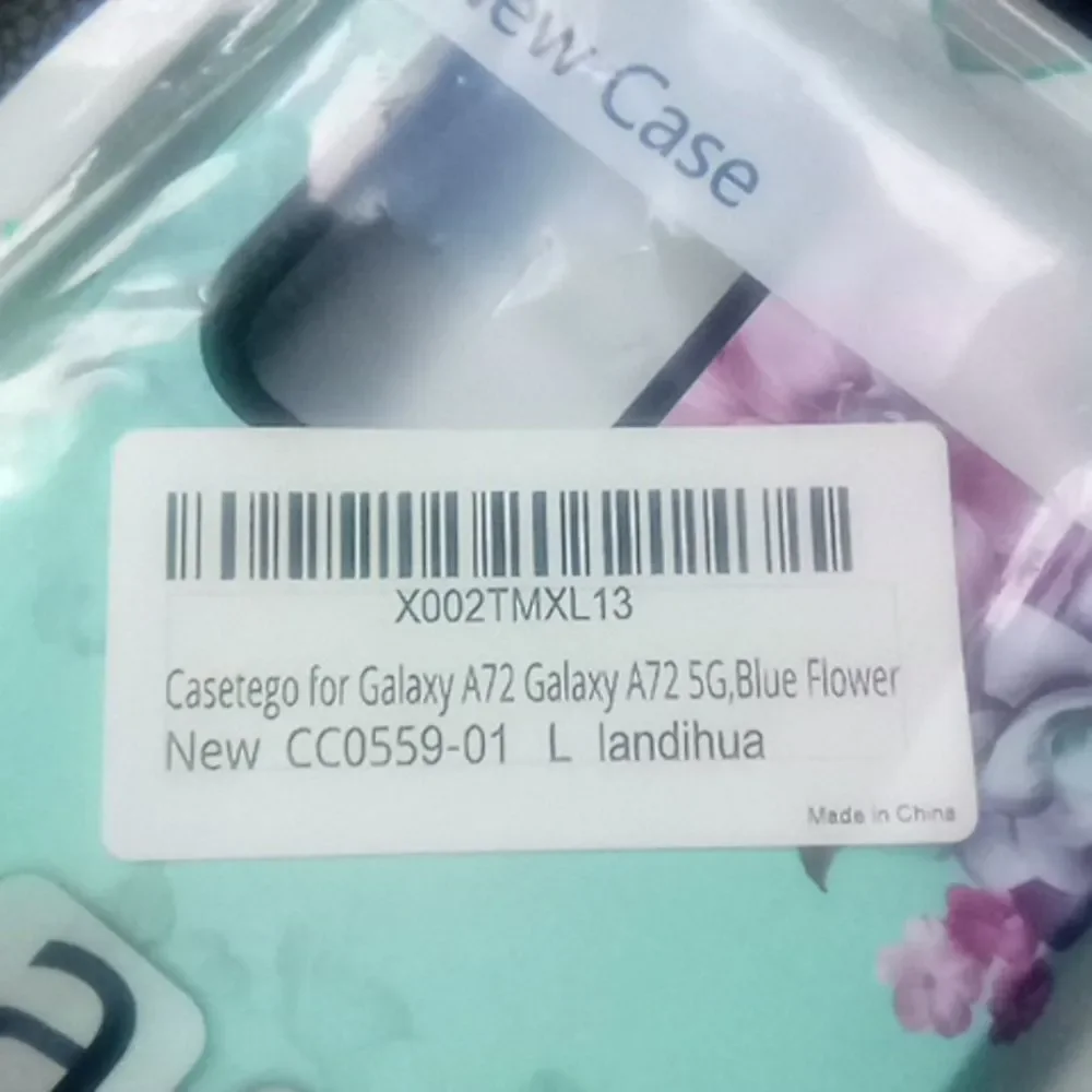 The New Case For Galaxy A72 5G Blue Flowers
